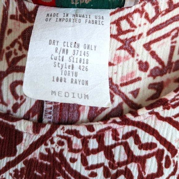 Vintage Hilo Hattie Hawaiian Original Hibiscus Textured Midi Dress - Picture 11 of 11